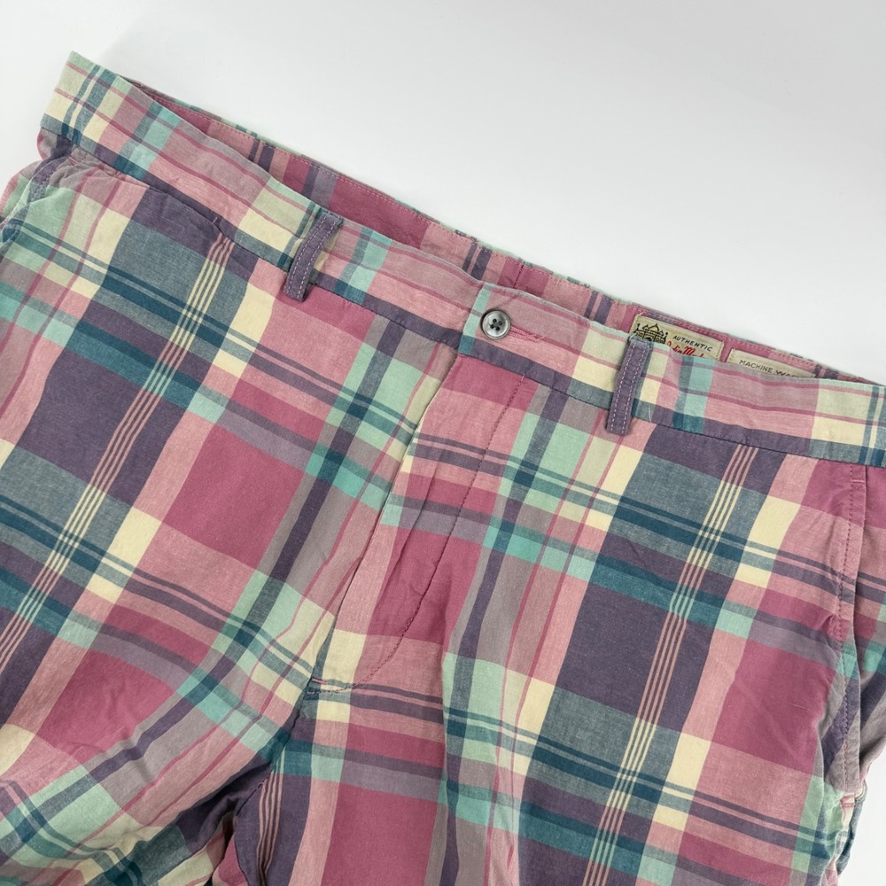 Polo Ralph Lauren Shorts Mens 38 Pink Plaid Bradbury Fit Cinch Back
